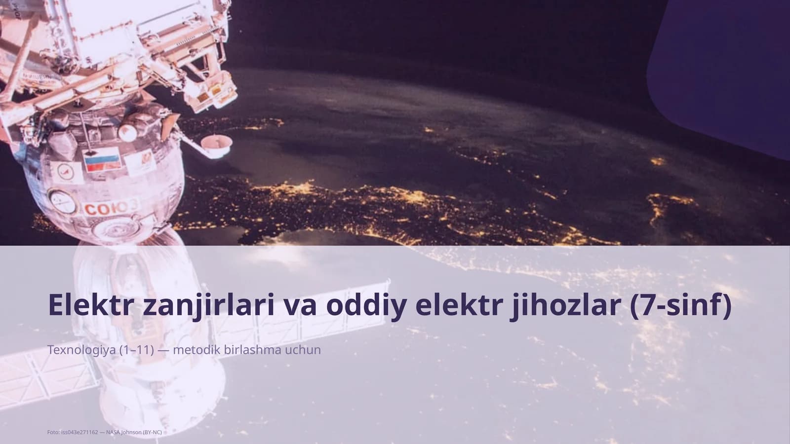 Elektr zanjirlari va oddiy elektr jihozlar (7-sinf)