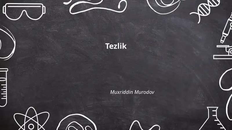 Tezlik