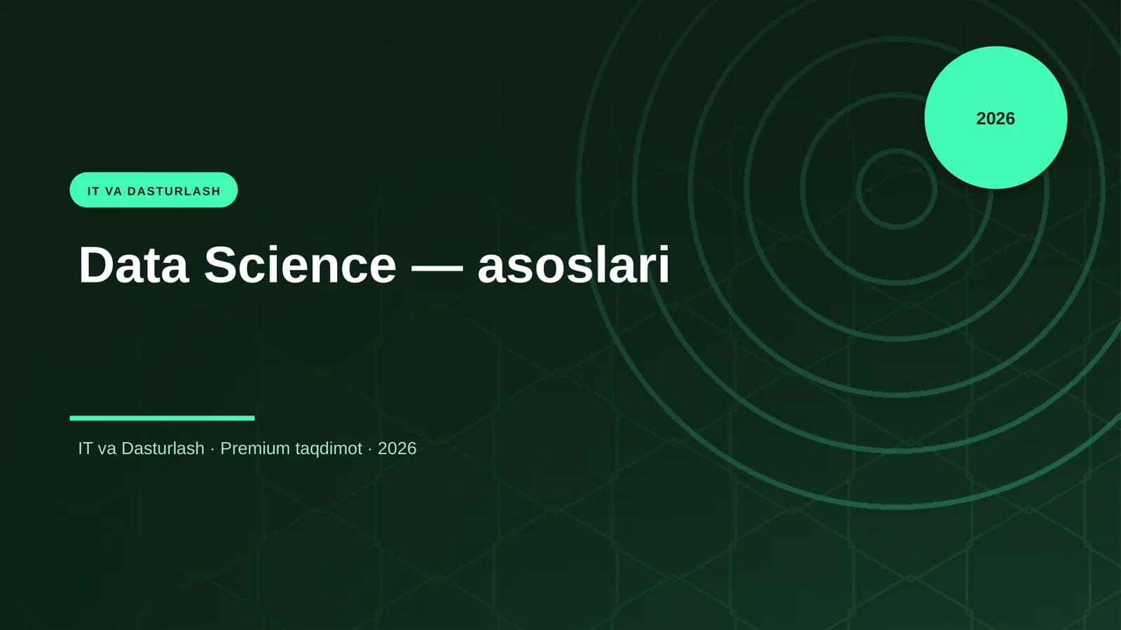 Data Science — asoslari