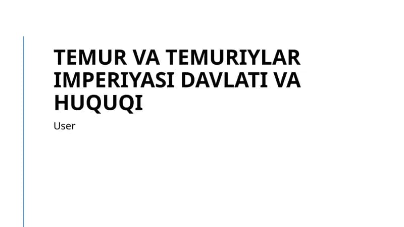 Timur va Timurid imperiyasi