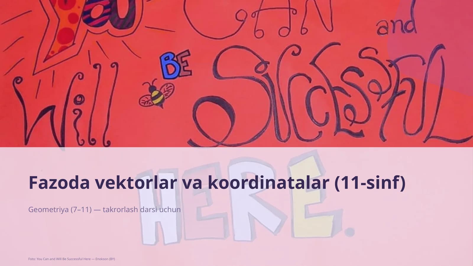 Fazoda vektorlar va koordinatalar (11-sinf)