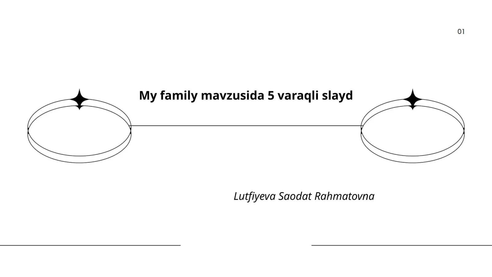 My family mavzusida 5 varaqli slayd