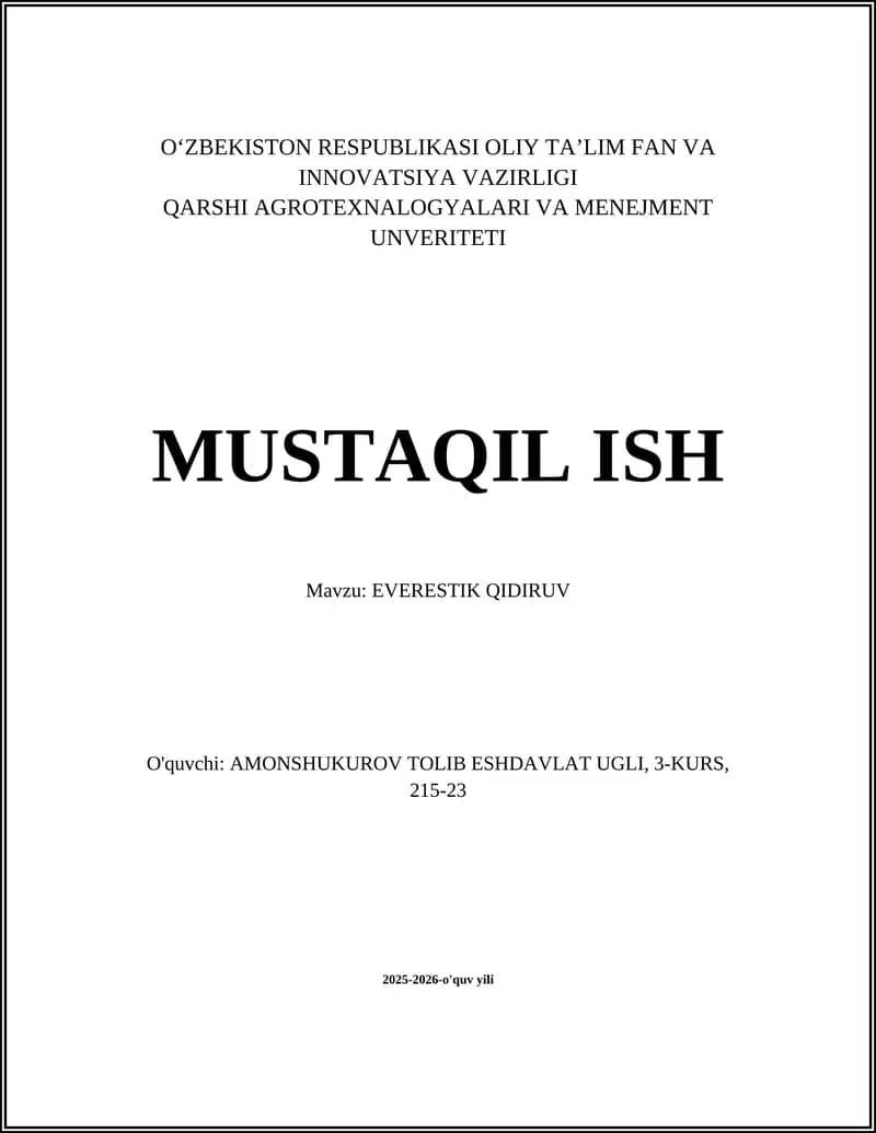 EVERESTIK QIDIRUV