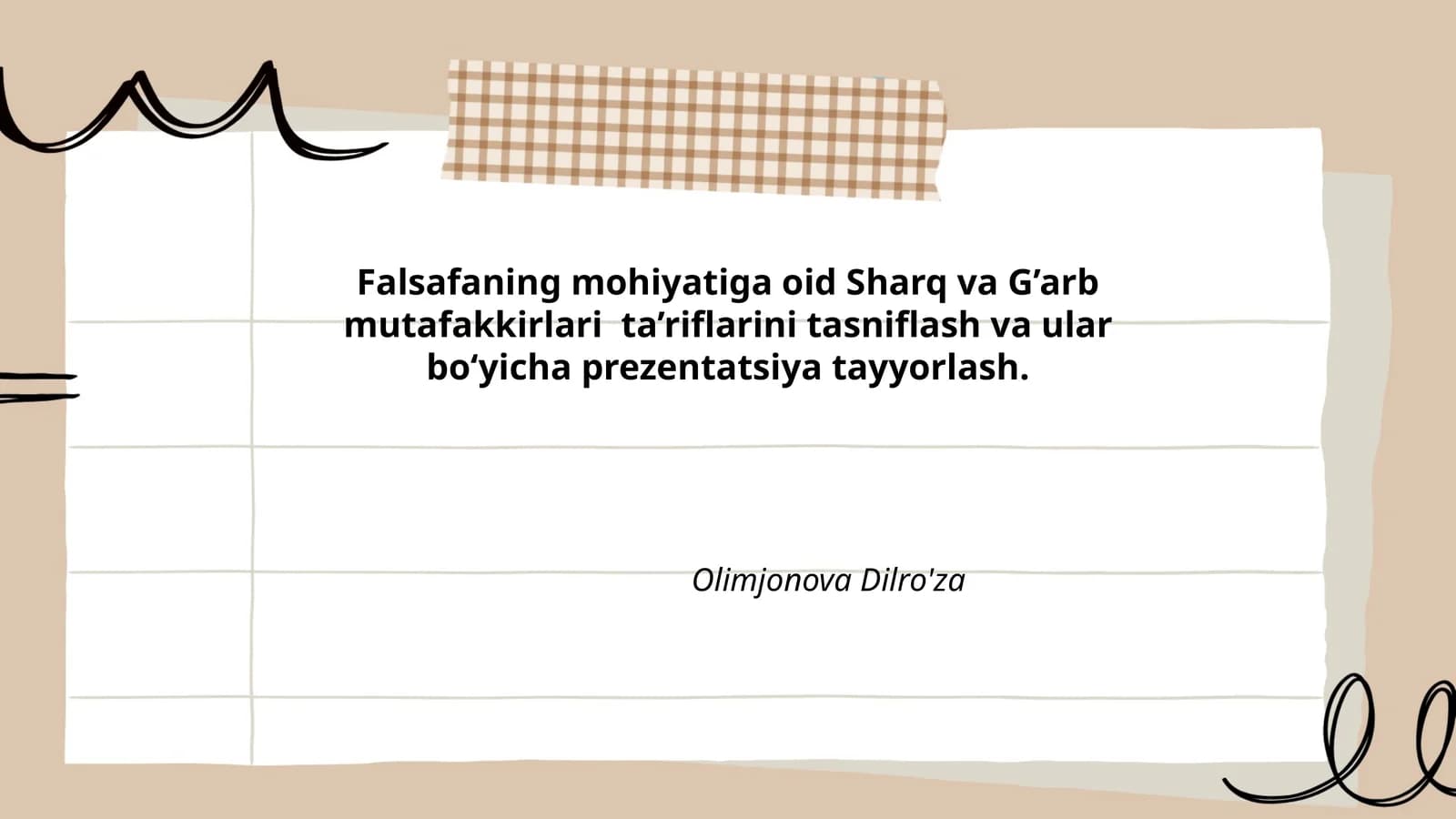 Falsafa - Sharq va G'arbda umumiy tushunchalar