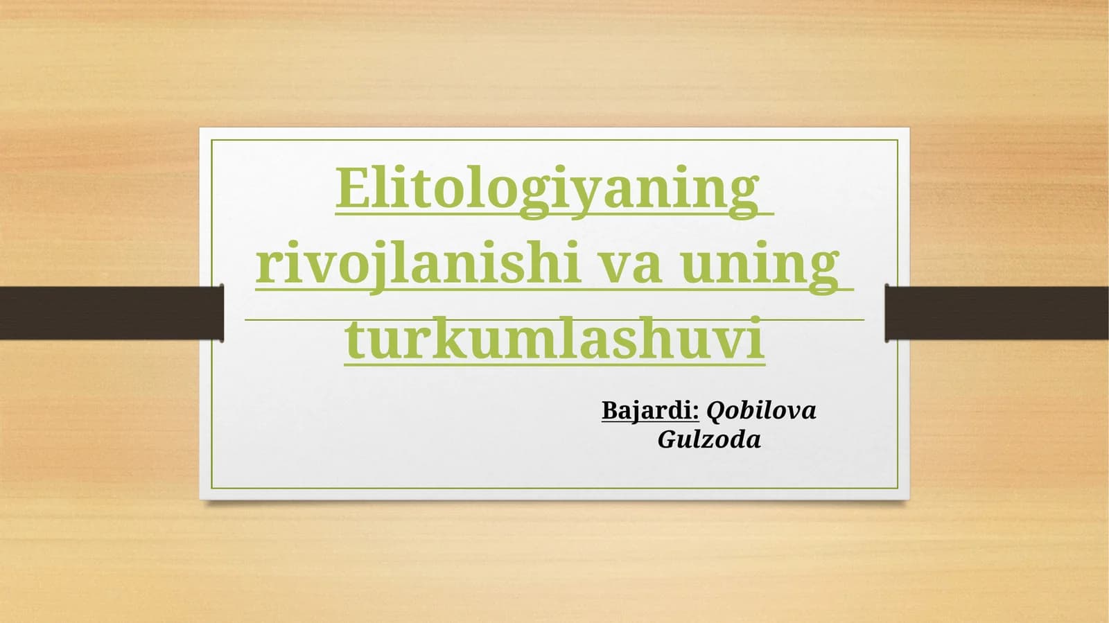 Elitologiyaning rivojlanishi va uning turkumlashuvi
