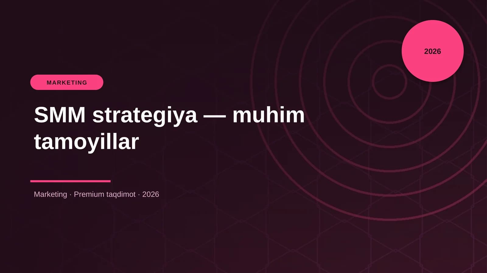 SMM strategiya — muhim tamoyillar