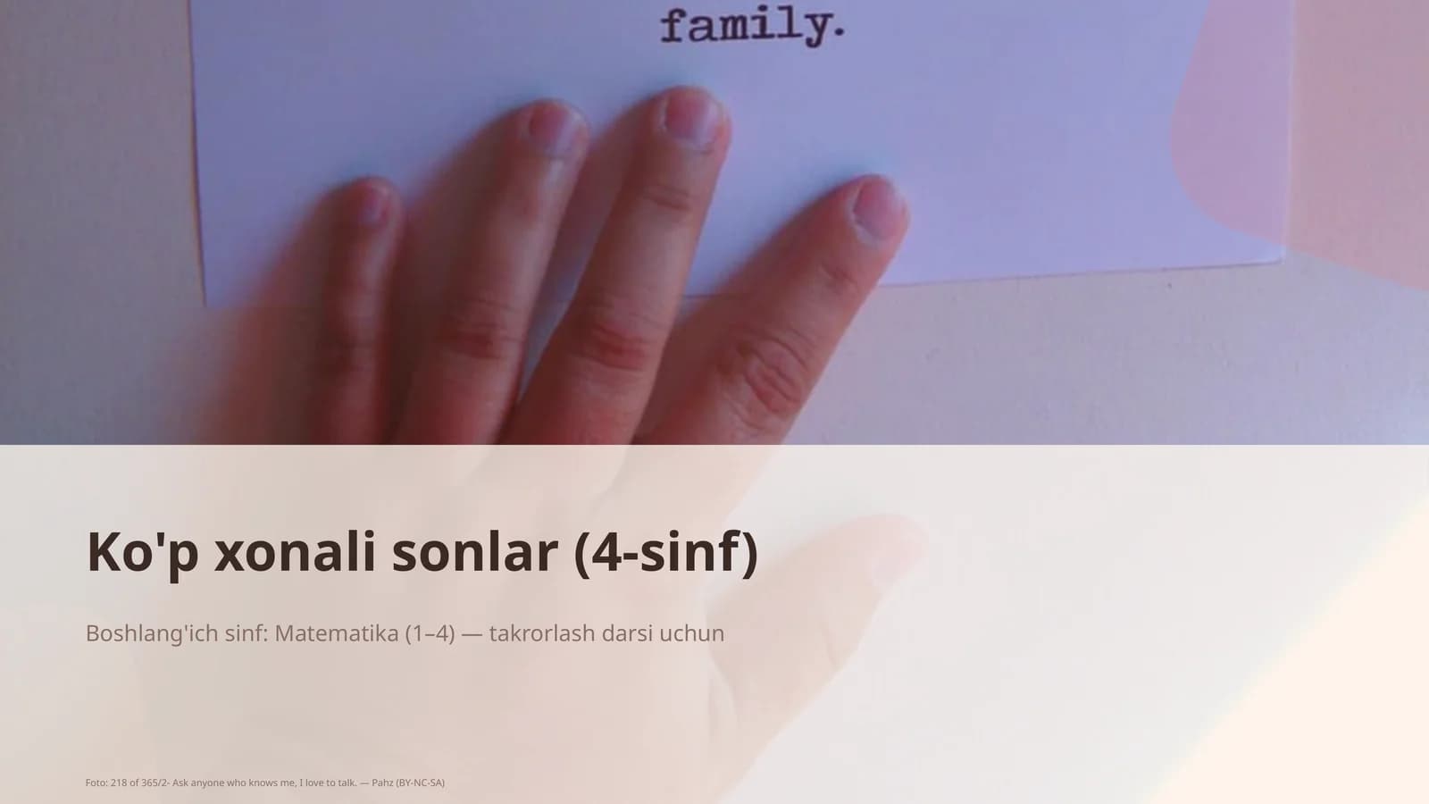 Ko'p xonali sonlar (4-sinf)