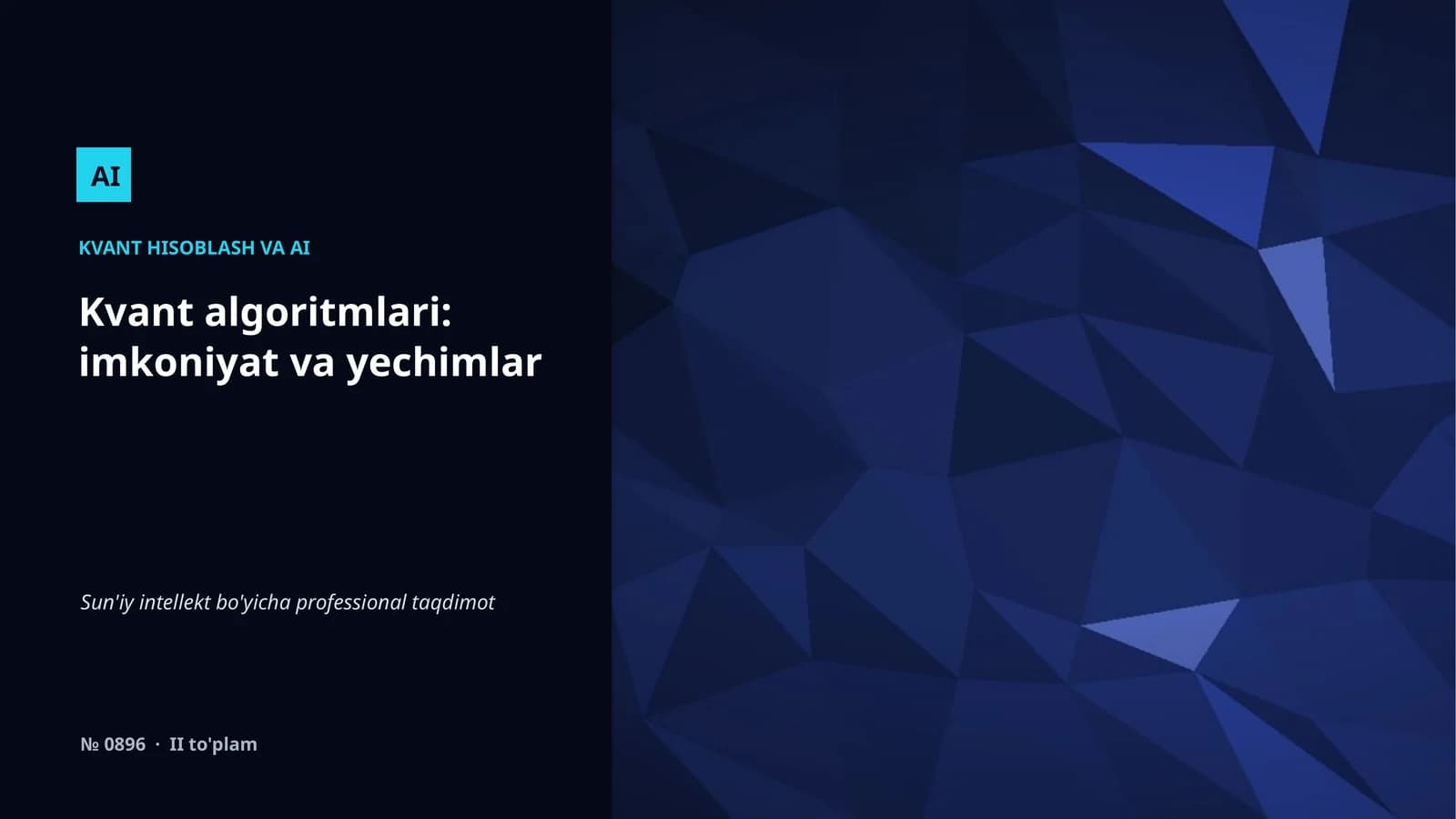 KVANT HISOBLASH VA AI