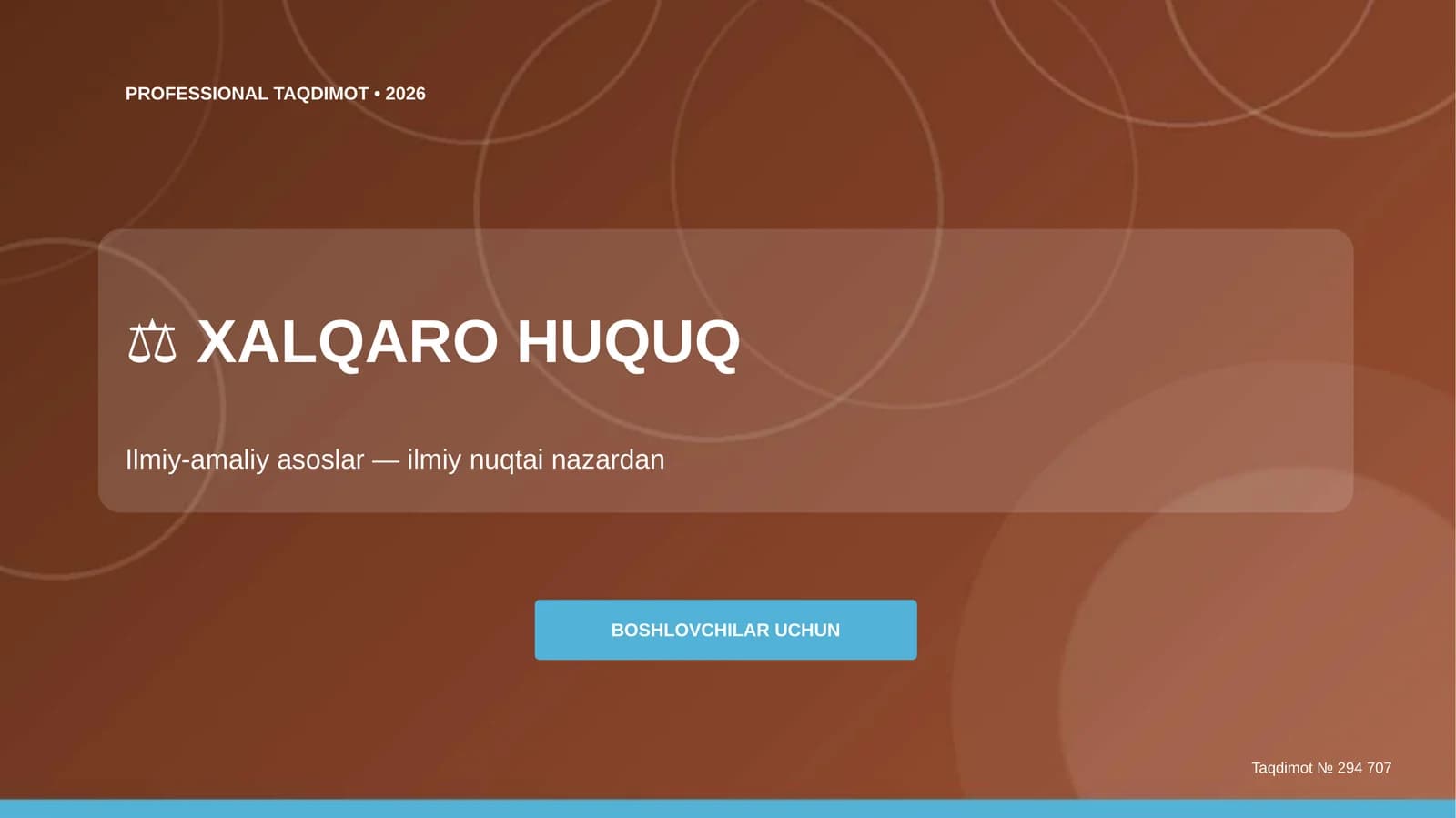 Xalqaro huquq: ilmiy-amaliy asoslar
