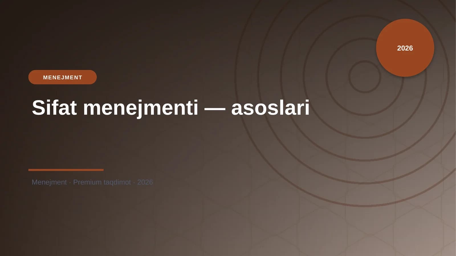 Sifat menejmenti — asoslari