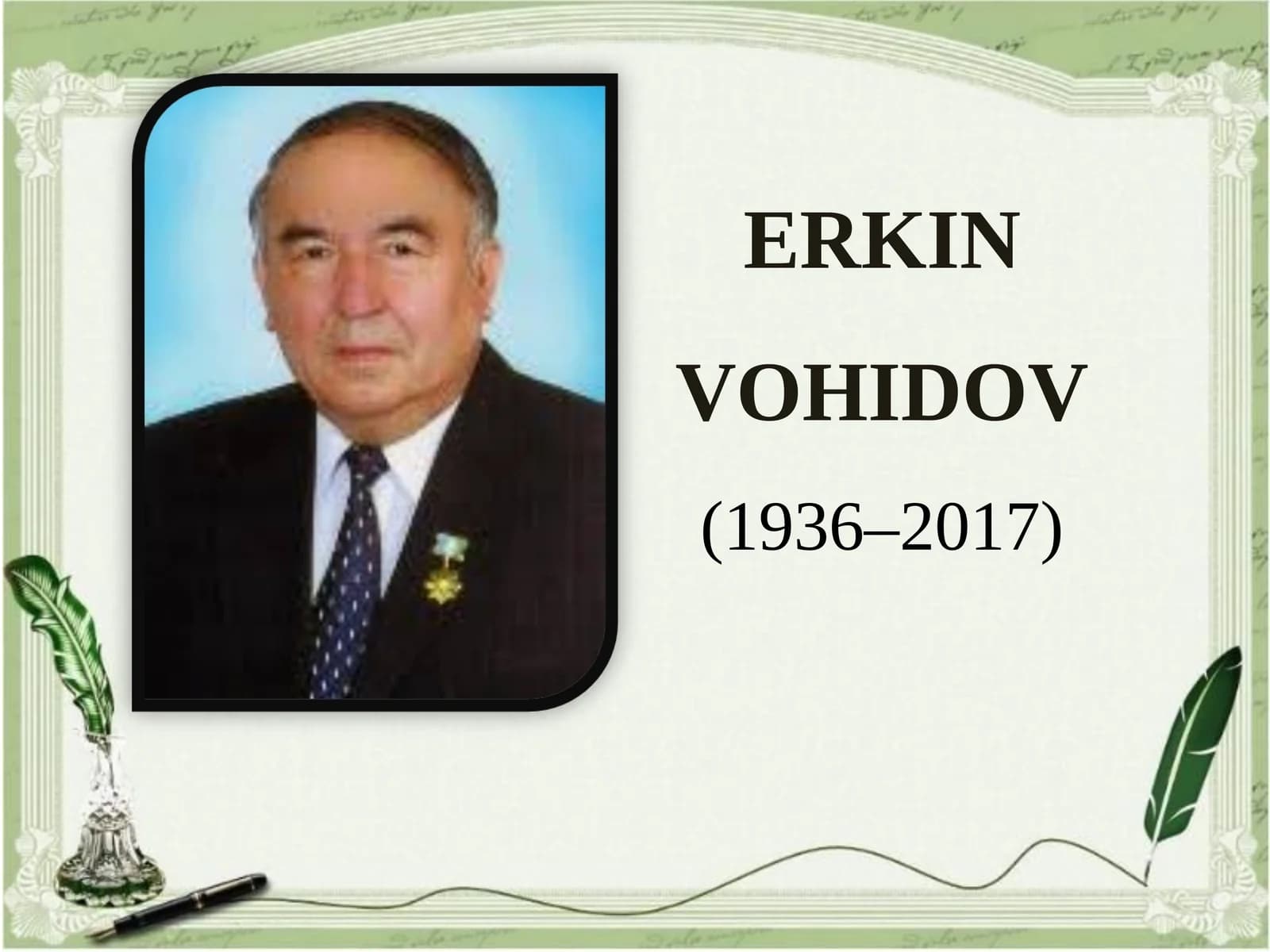 Erkin Vohidov she'riyati