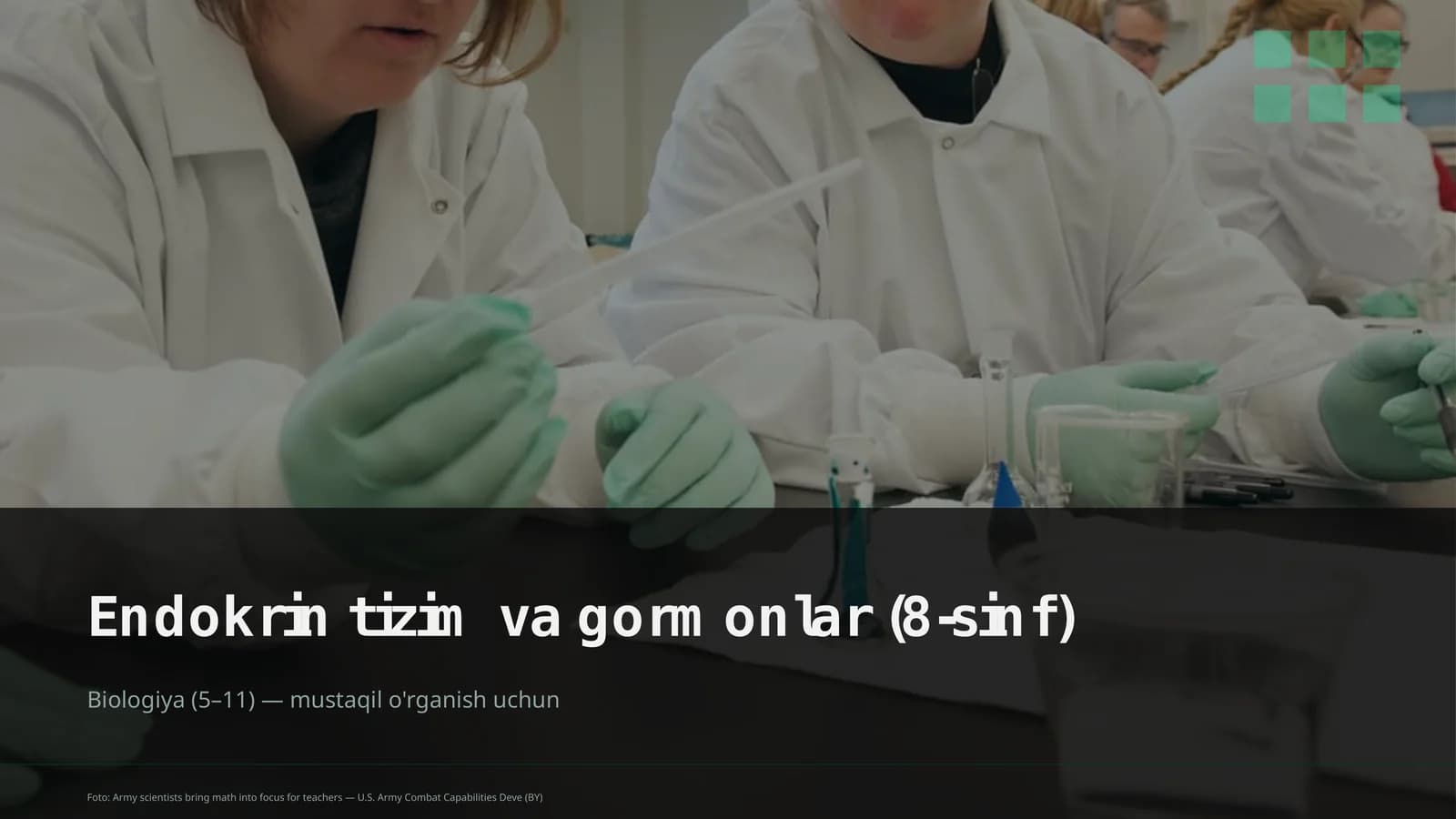 Endokrin tizim va gormonlar (8-sinf)