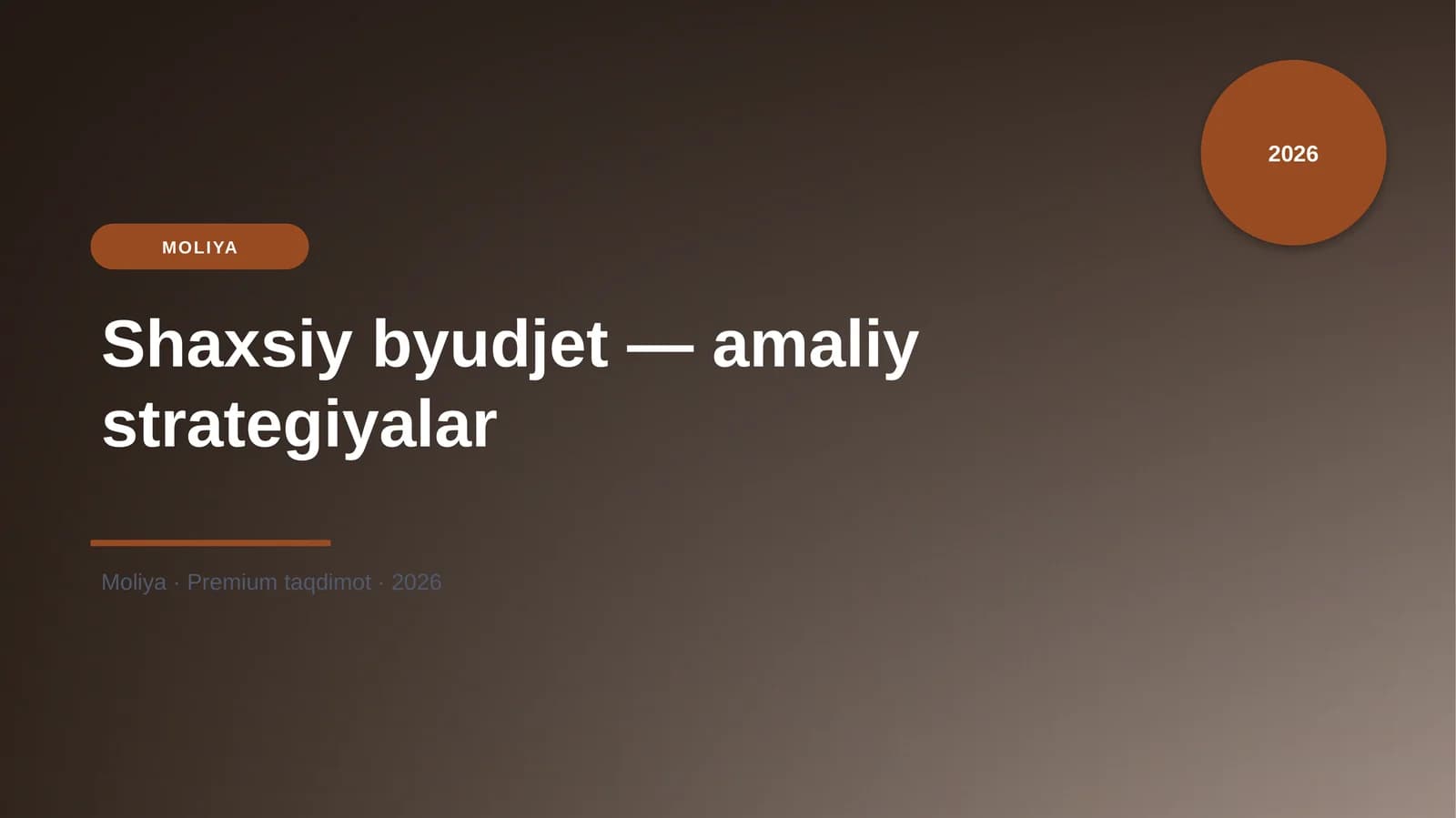 Shaxsiy byudjet — amaliy strategiyalar