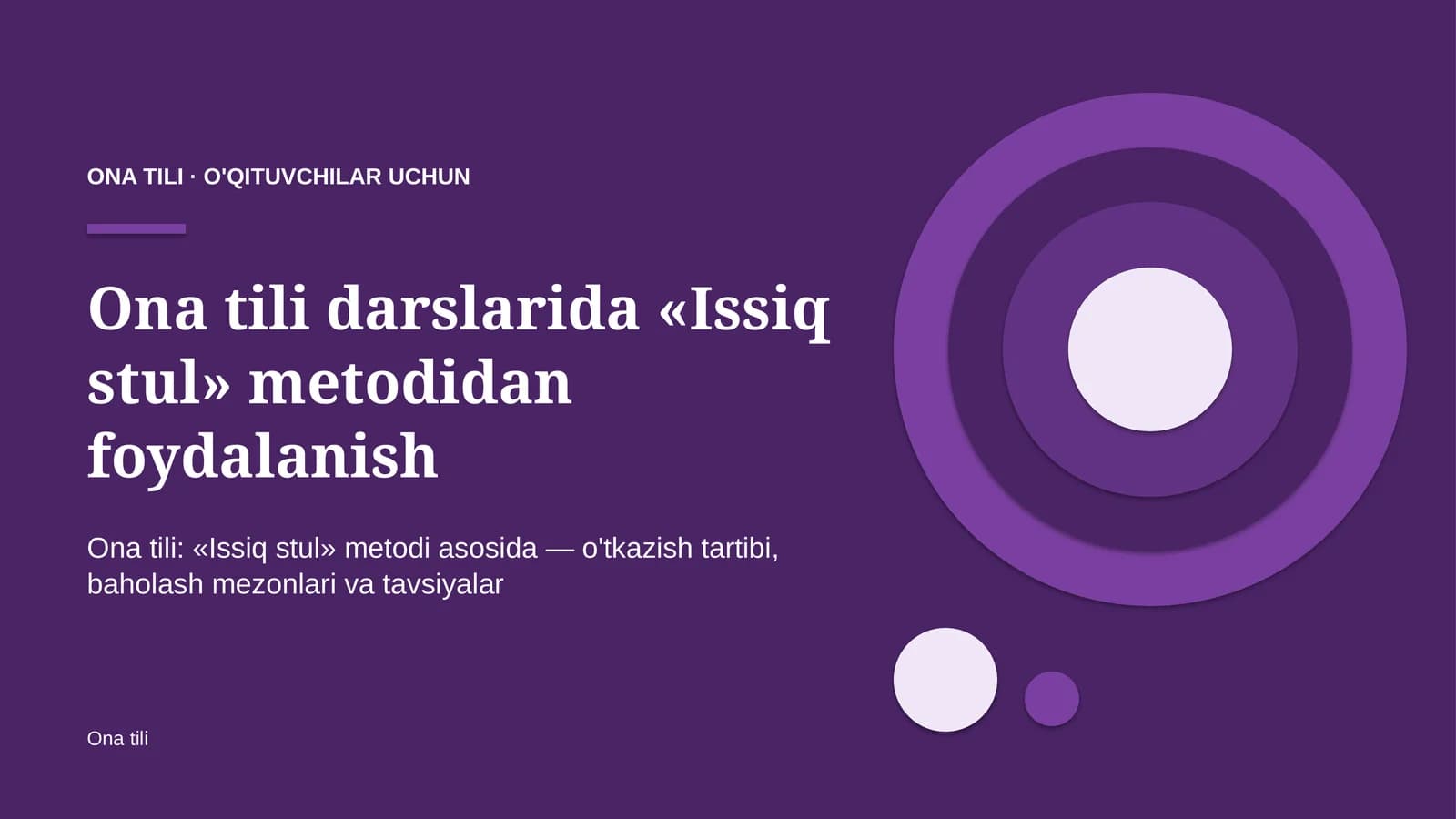 ona tili darslarida issiq stul metodidan foydalanish 5585