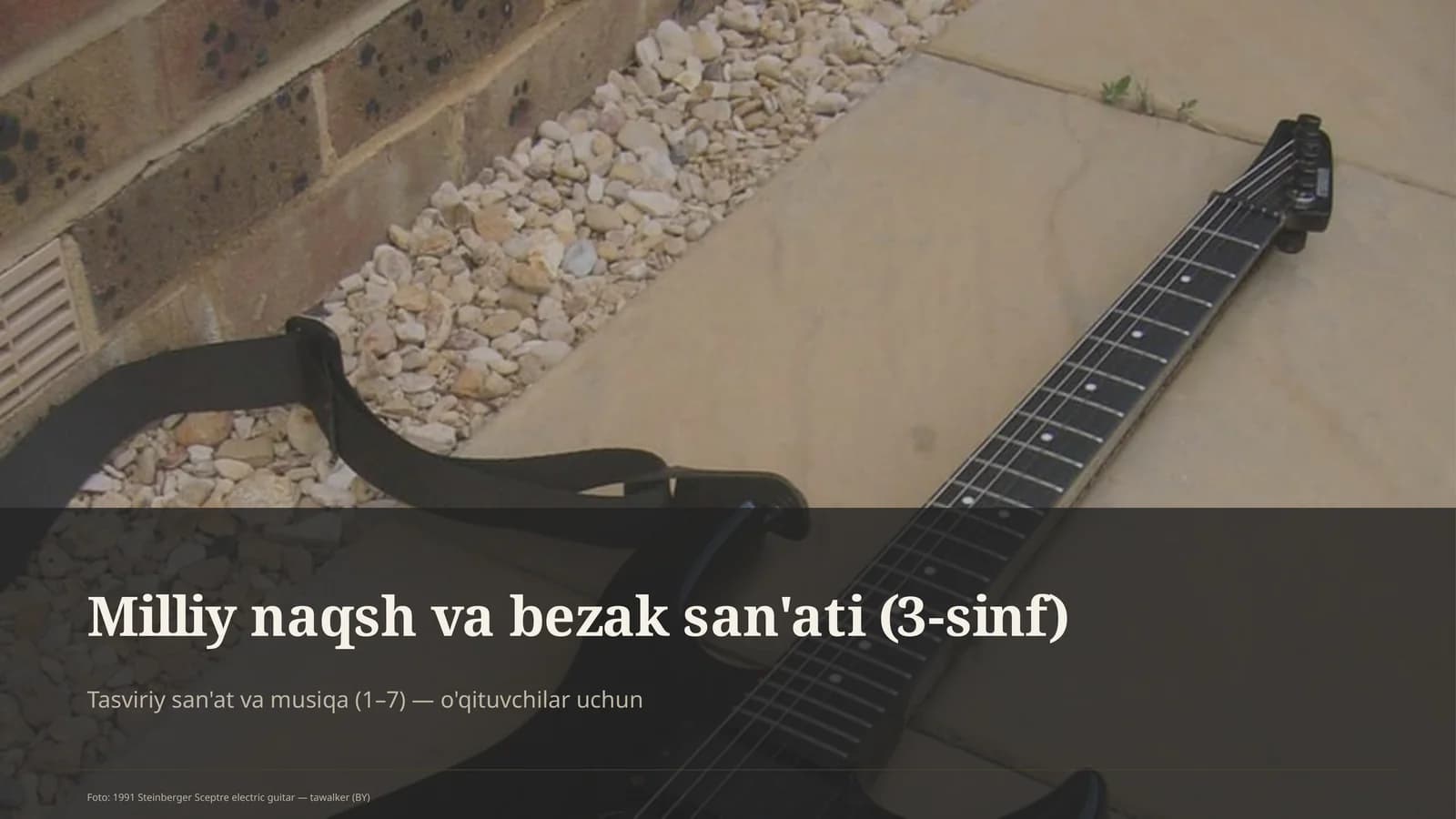Milliy naqsh va bezak san'ati (3-sinf)
