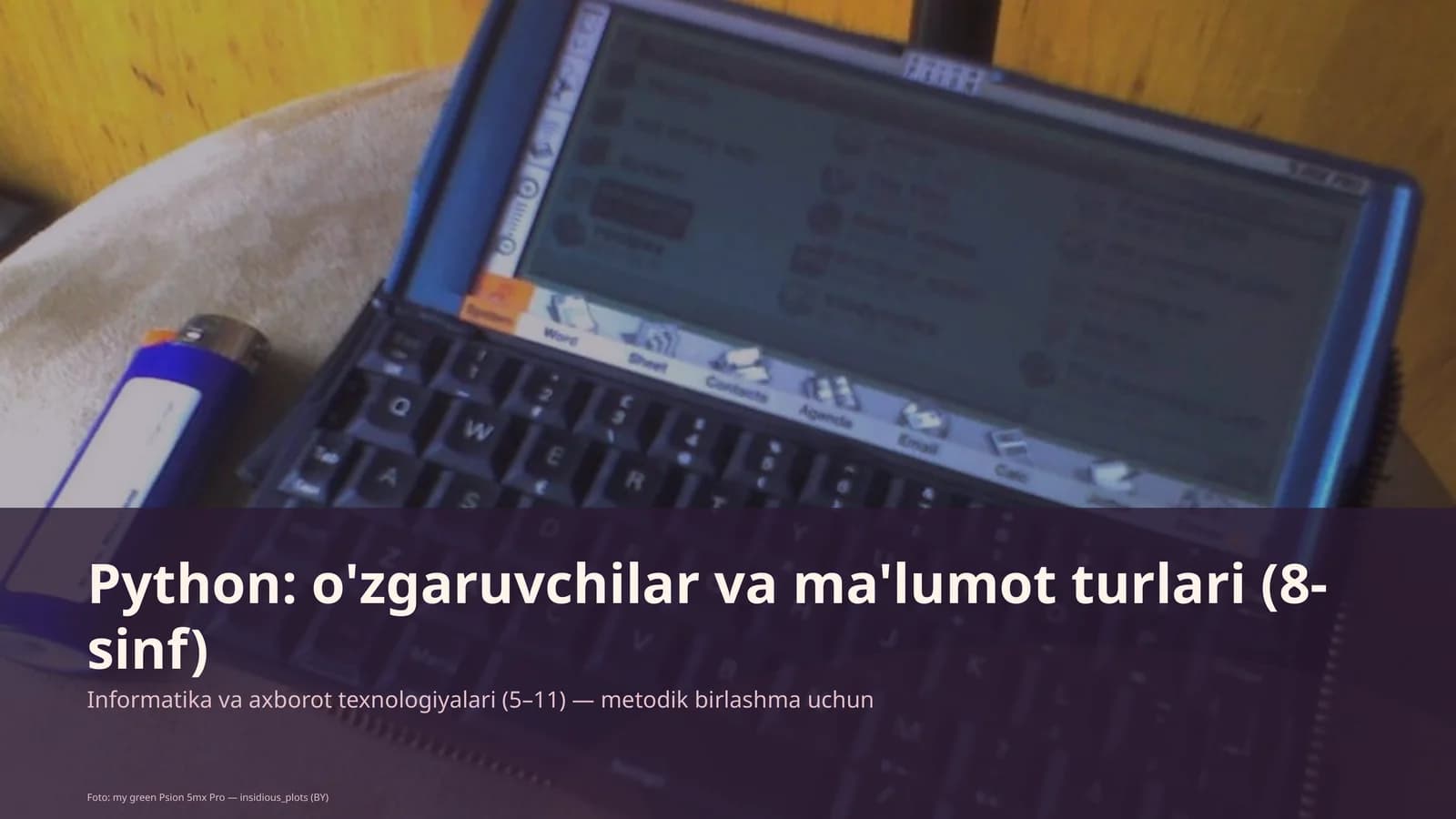 Python: o'zgaruvchilar va ma'lumot turlari (8-sinf)
