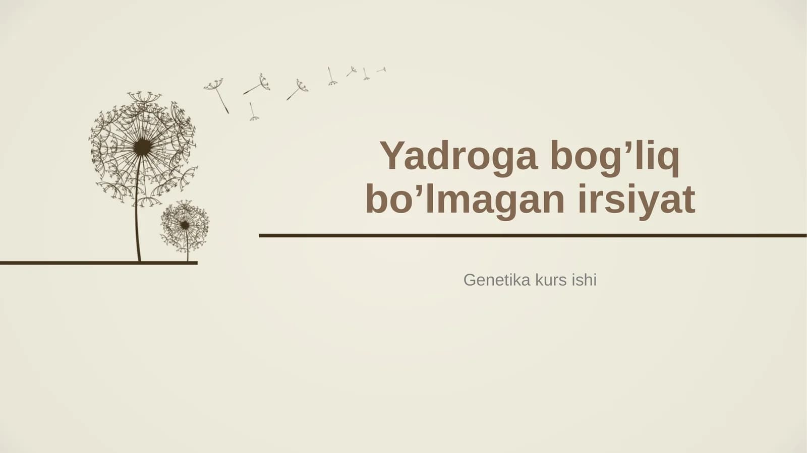 Genetika kurs ishi