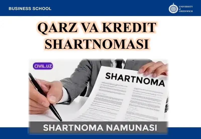 QARZ VA KREDITSHARTNOMASI