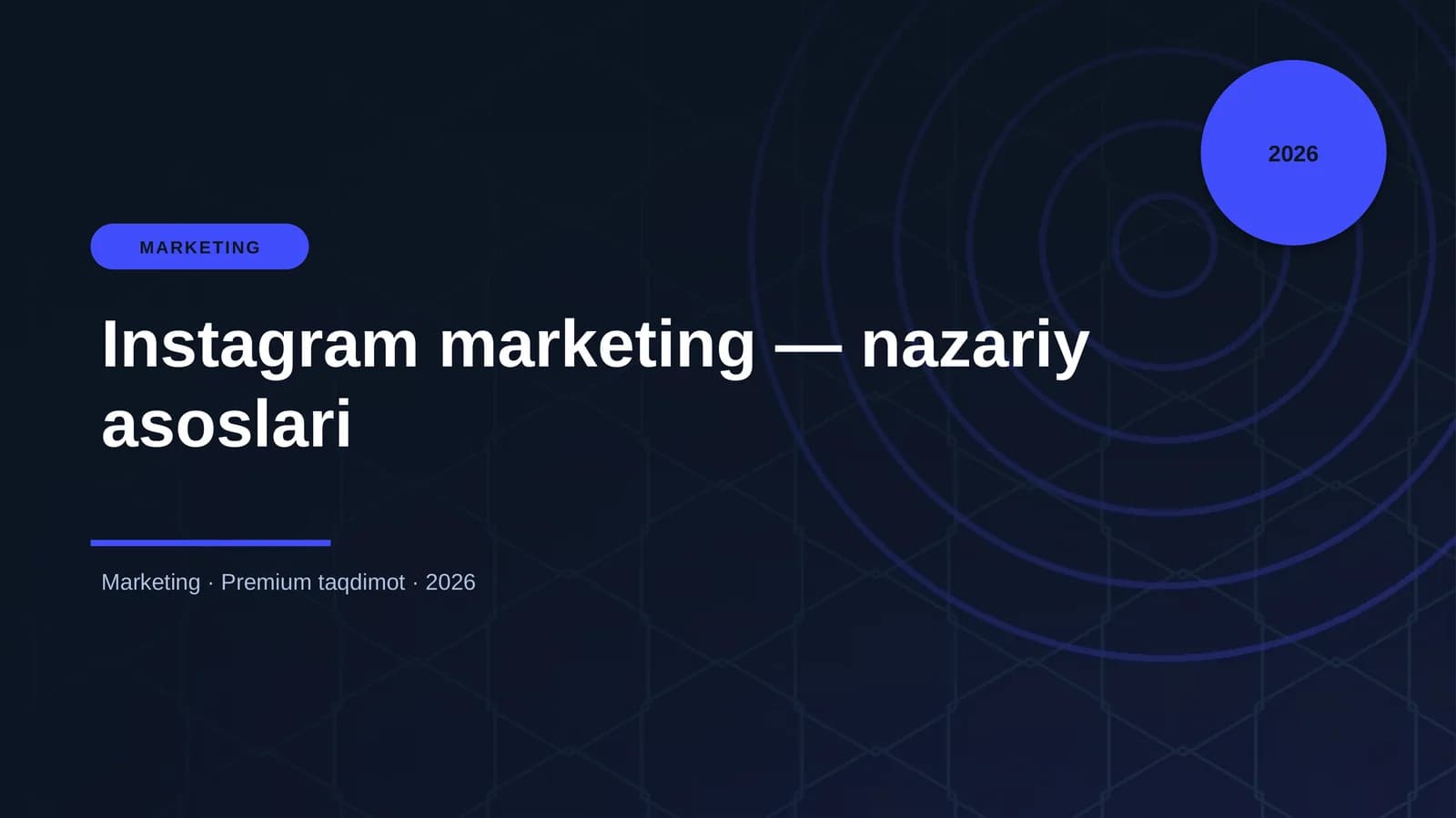 Instagram marketing — nazariy asoslari