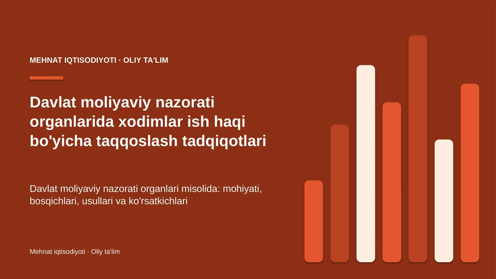davlat moliyaviy nazorati organlarida xodimlar ish haqi bo'yicha taqqoslash tadqiqotlari 7812