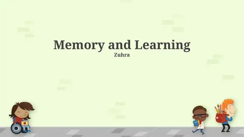 Memory and Learning