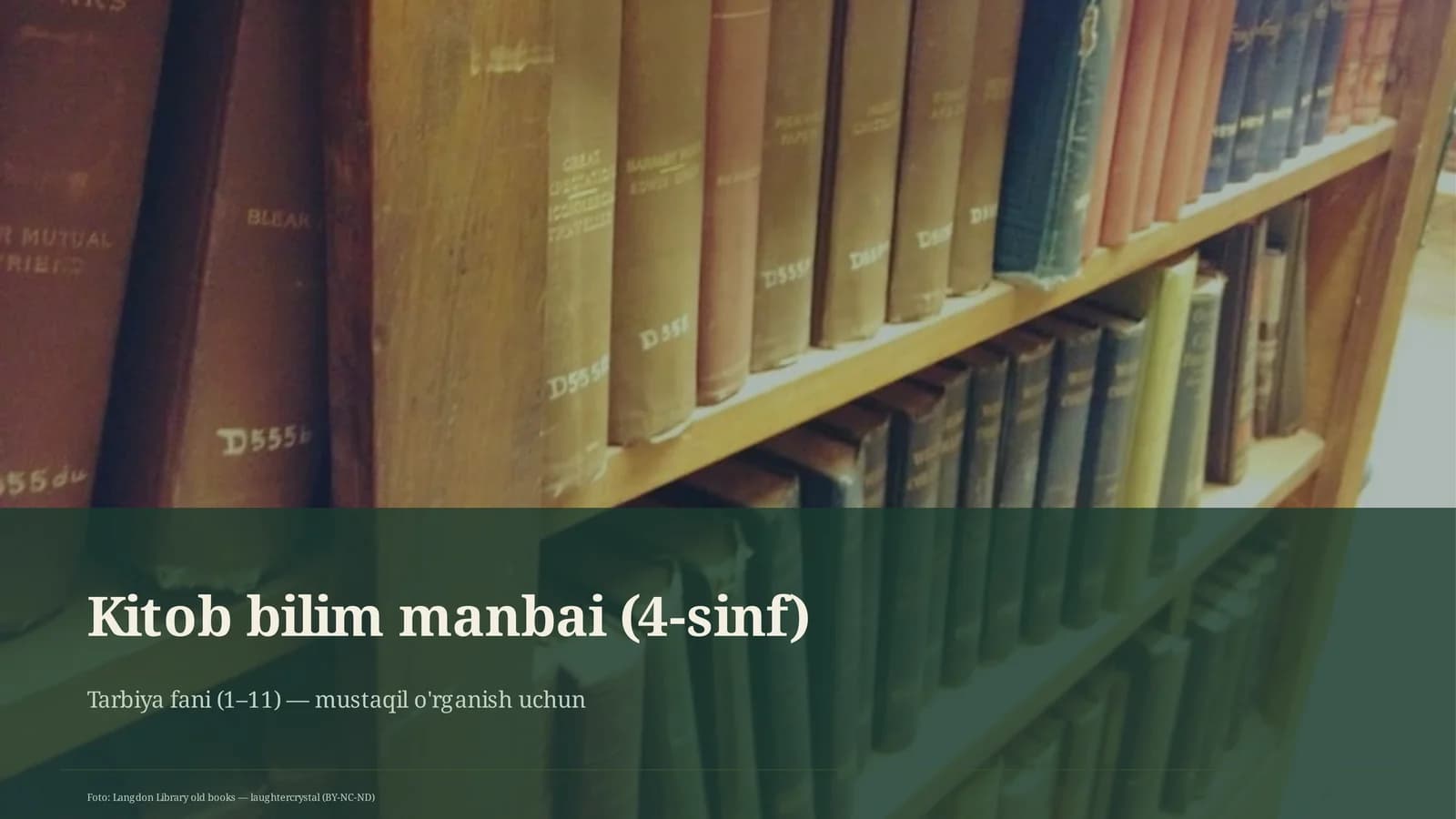 Kitob bilim manbai (4-sinf)
