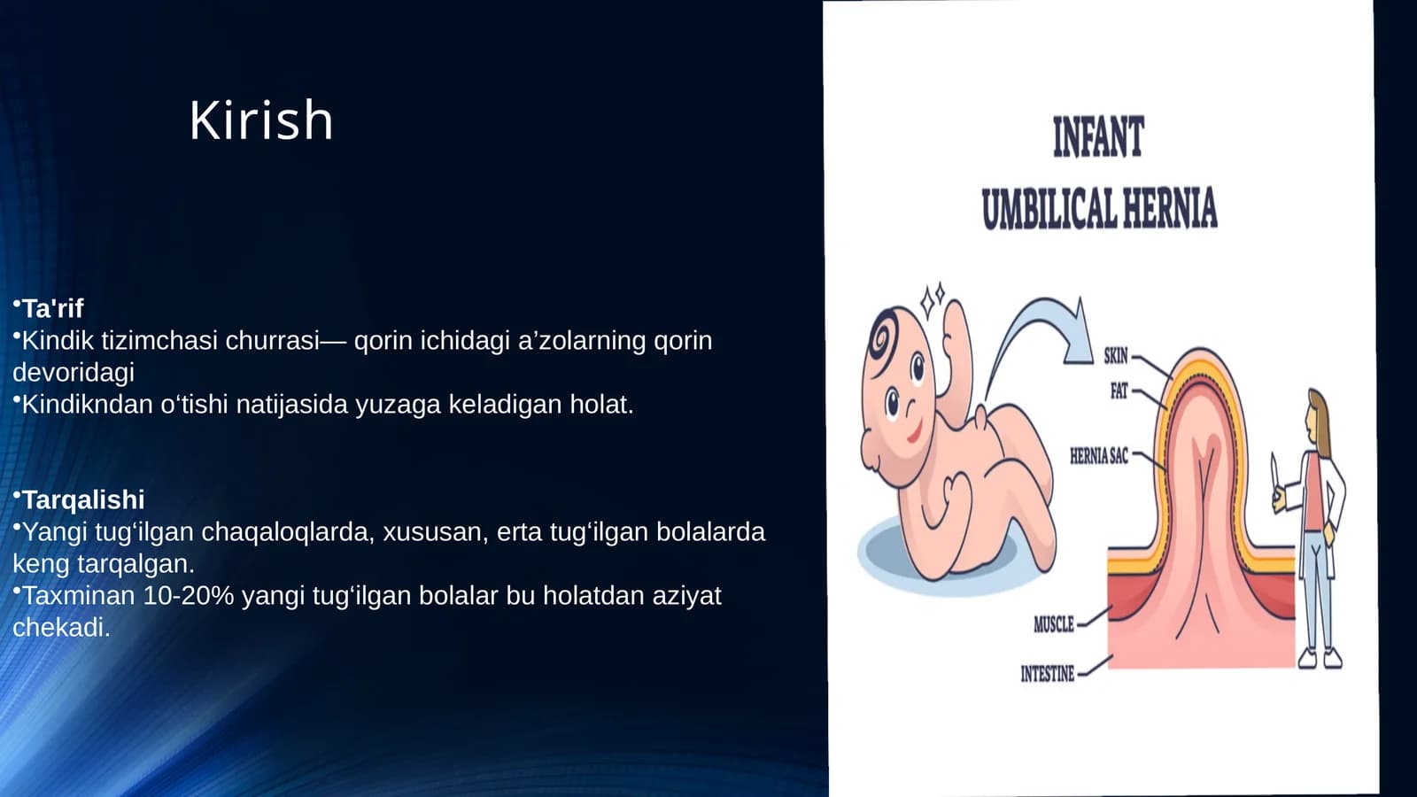 Kindik tizimchasi churrasi