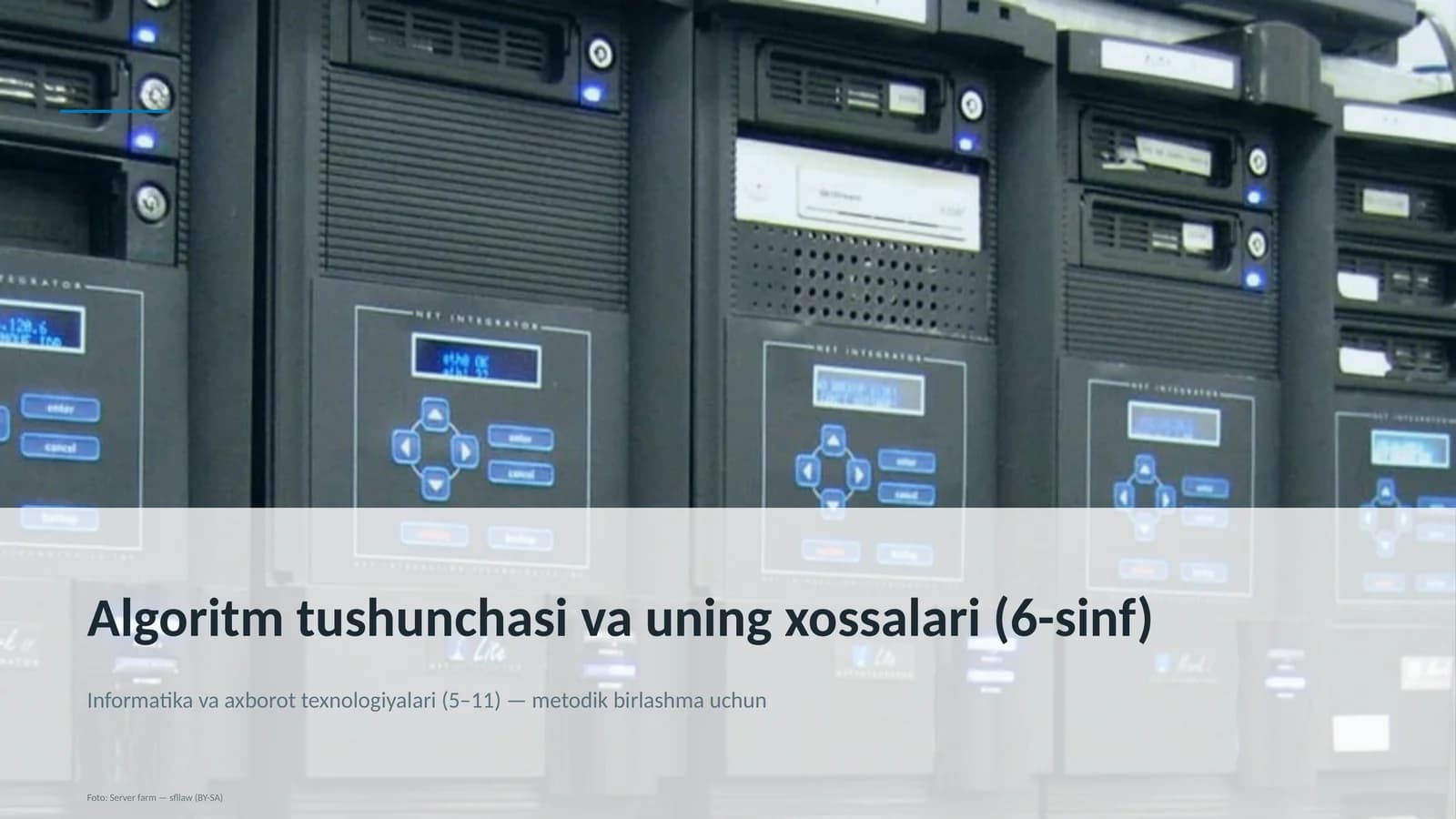 Algoritm tushunchasi va uning xossalari (6-sinf)