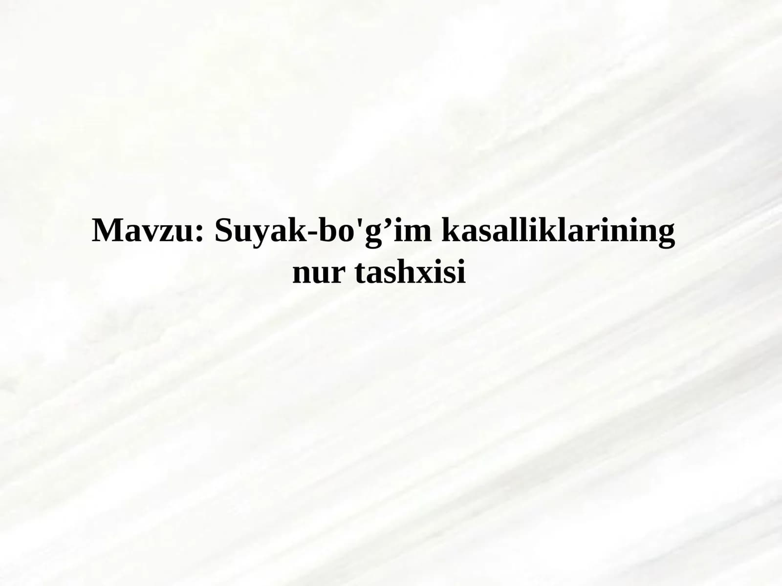 Suyak-bo'g’im kаsаlliklаrining nur tashxisi