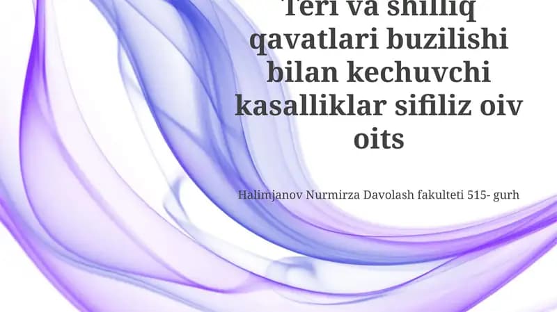 Sifilis va OIV/OITS