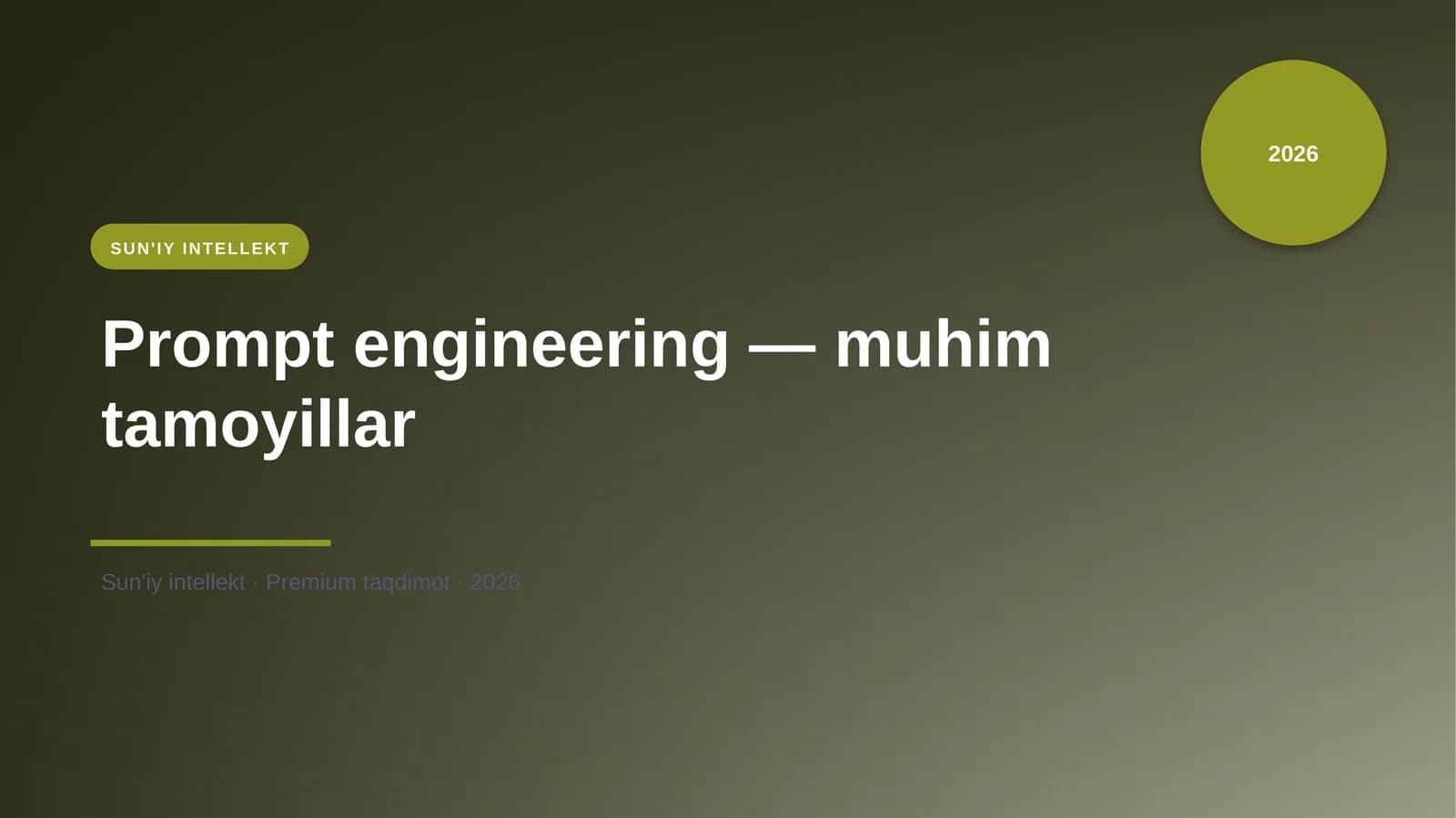 Prompt engineering — muhim tamoyillar