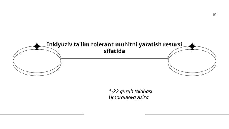 Inklyuziv ta'lim tolerant muhitni yaratish resursi sifatida