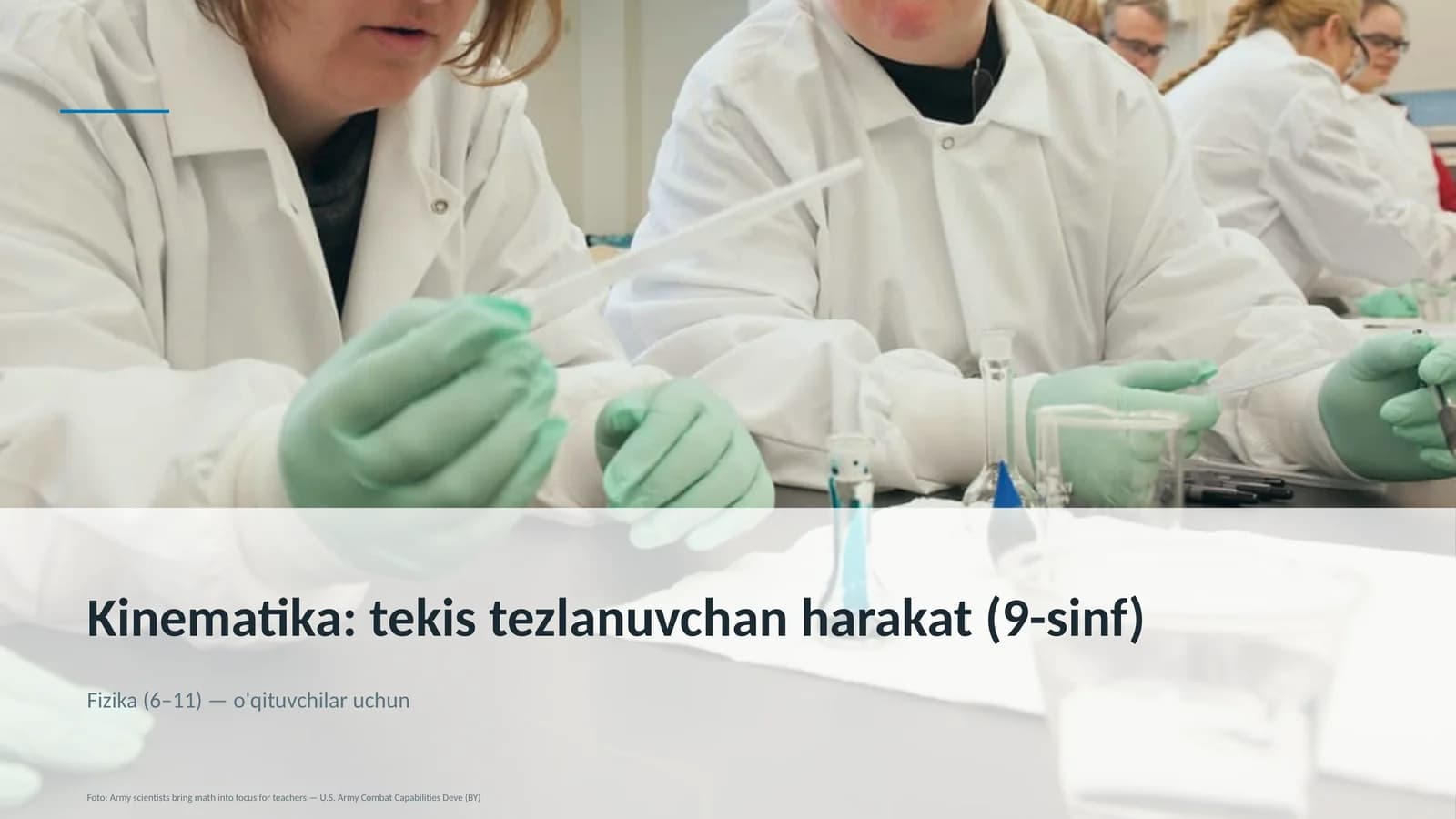Kinematika: tekis tezlanuvchan harakat (9-sinf)