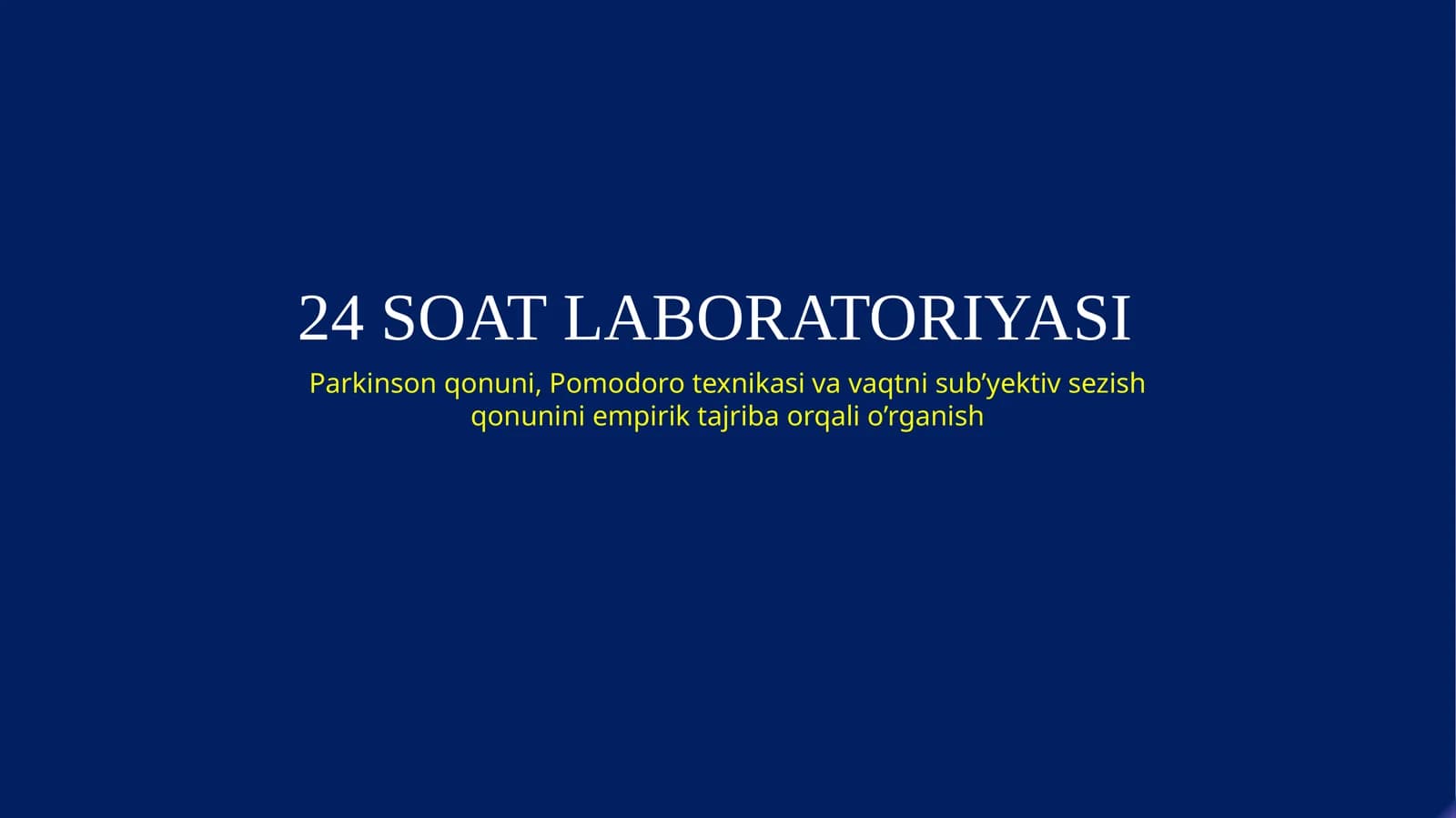 24 SOAT LABORATORIYASI