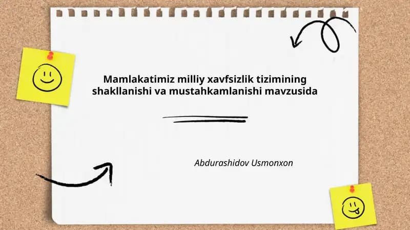 Milliy xavfsizlik tushunchasi va uning ahamiyati