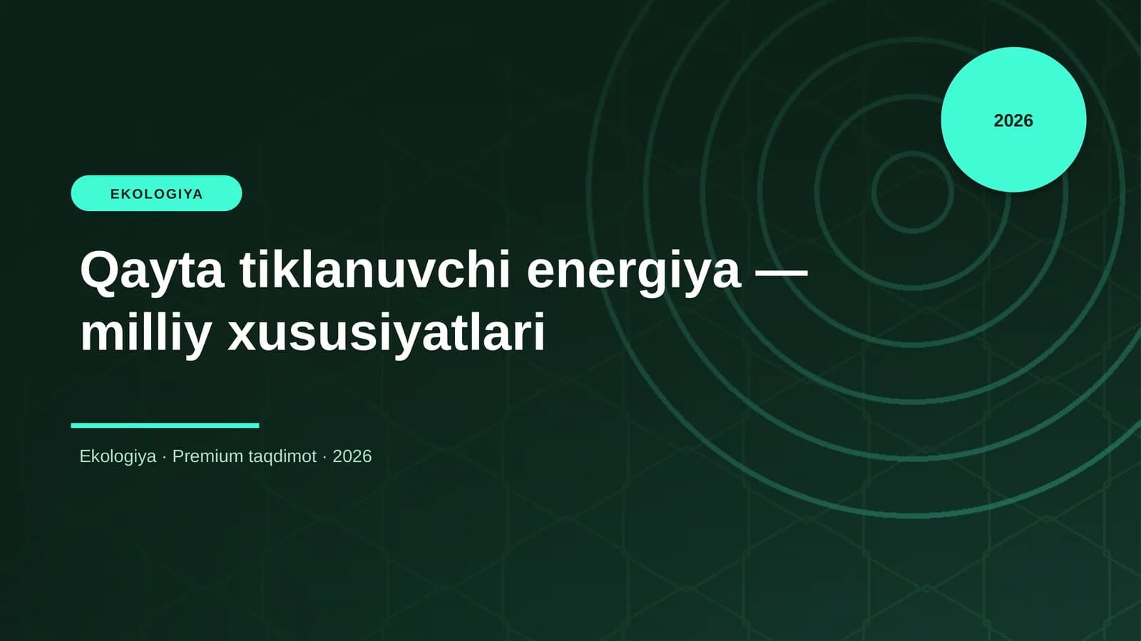 Qayta tiklanuvchi energiya — milliy xususiyatlari