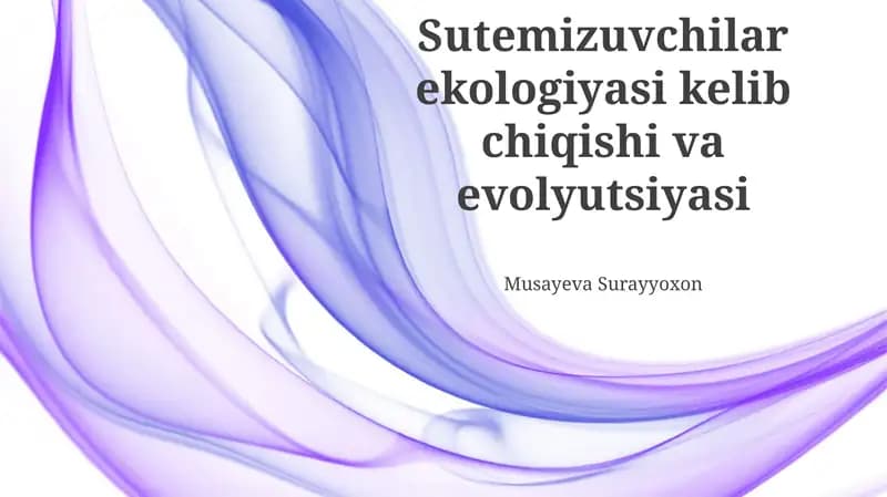 Filtrlash oziqlantiruvchilarning kelib chiqishi