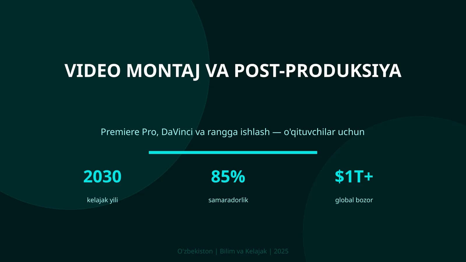 Montaj va Post-produksiya