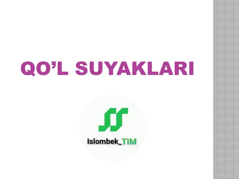 Qo'l suyaklari