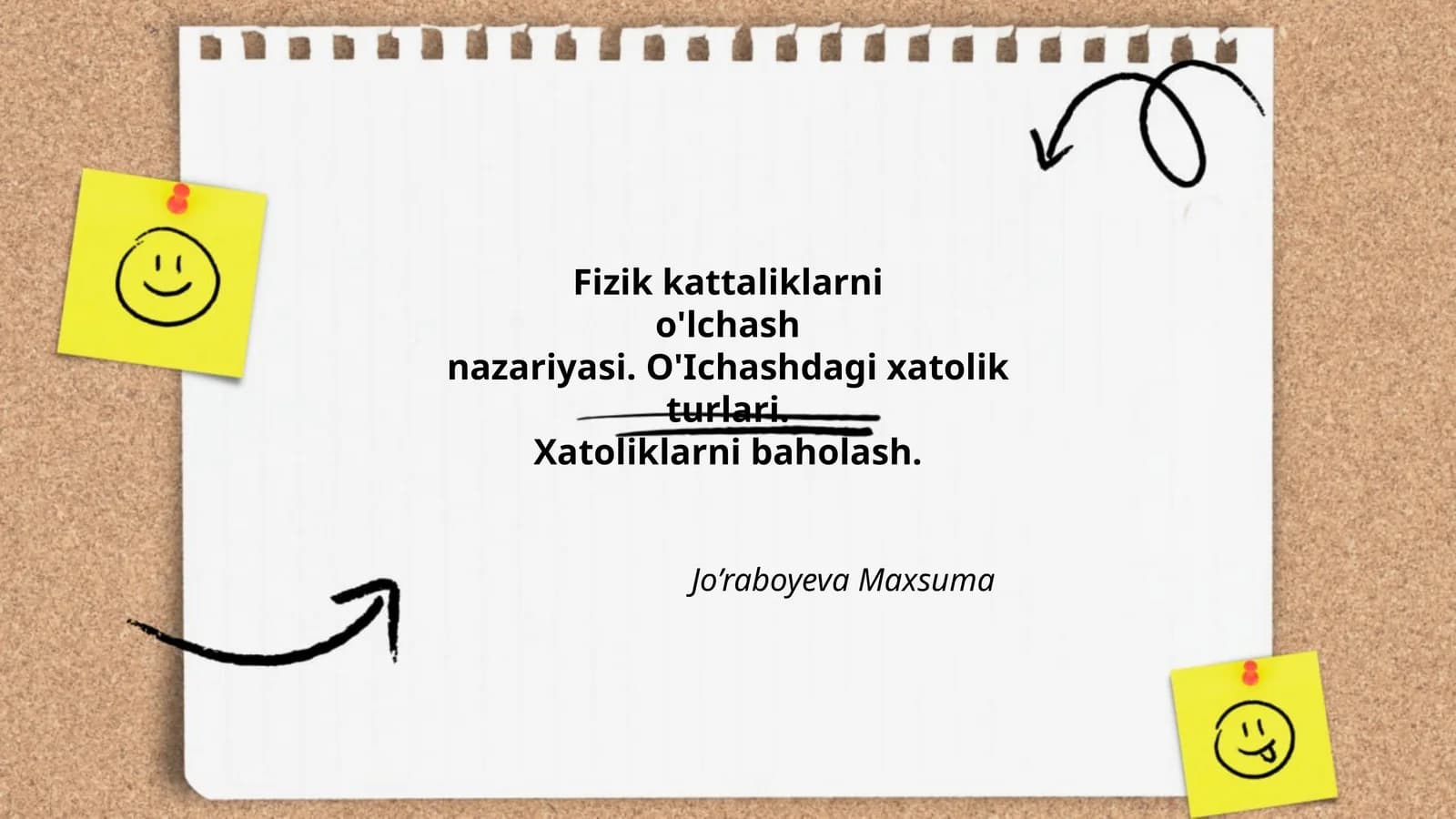 Fizik kattaliklarni o'lchash nazariyasi