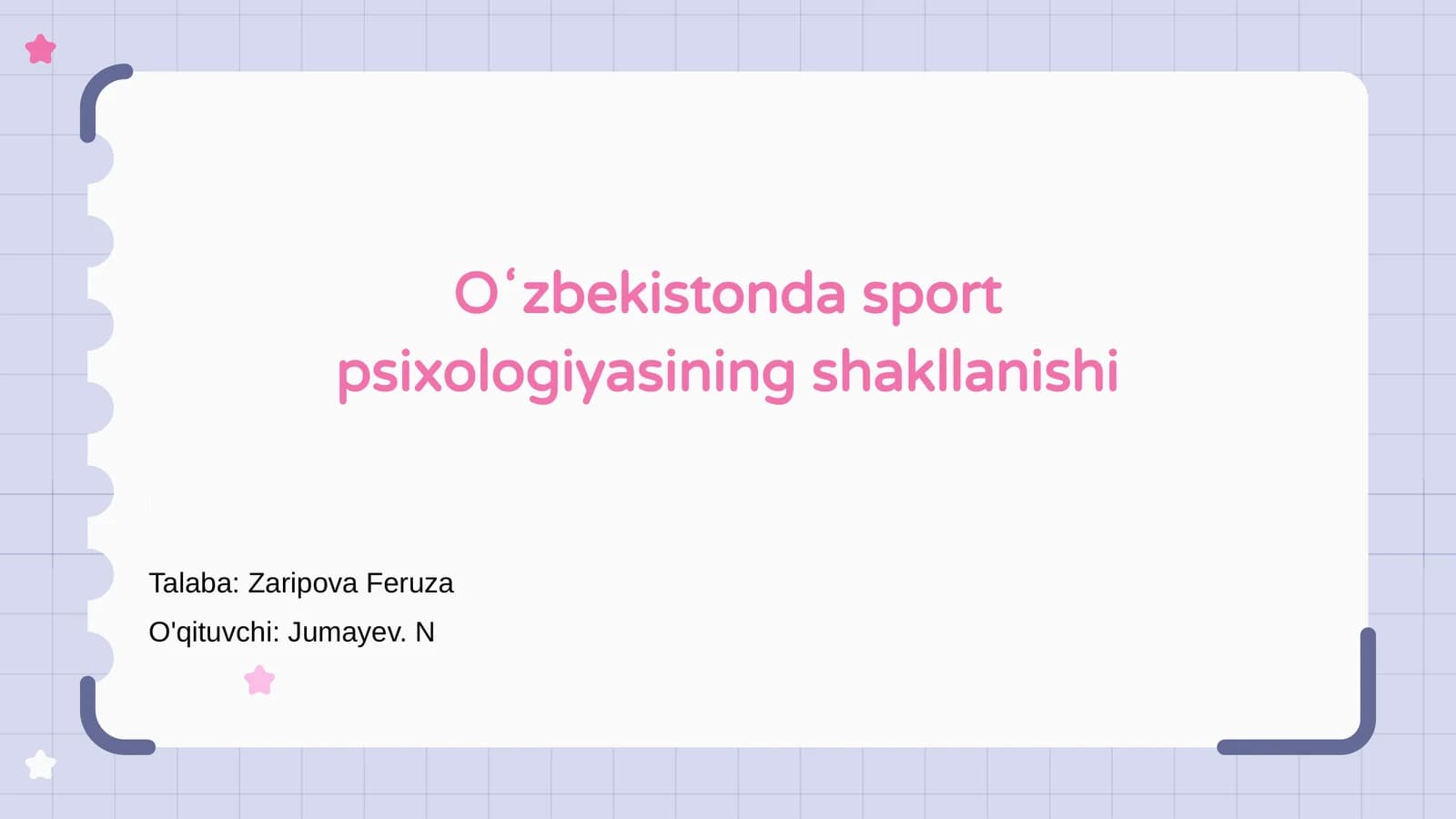 Oʻzbekistonda sport psixologiyasining shakllanishi
