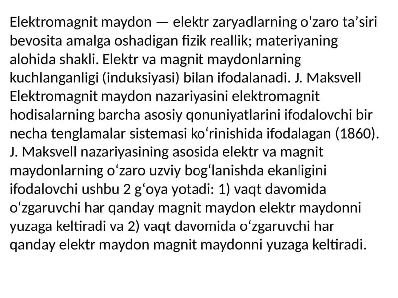 Elektromagnit maydon
