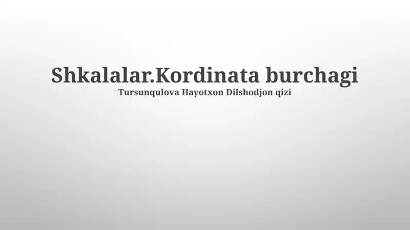 Koordinata burchagi