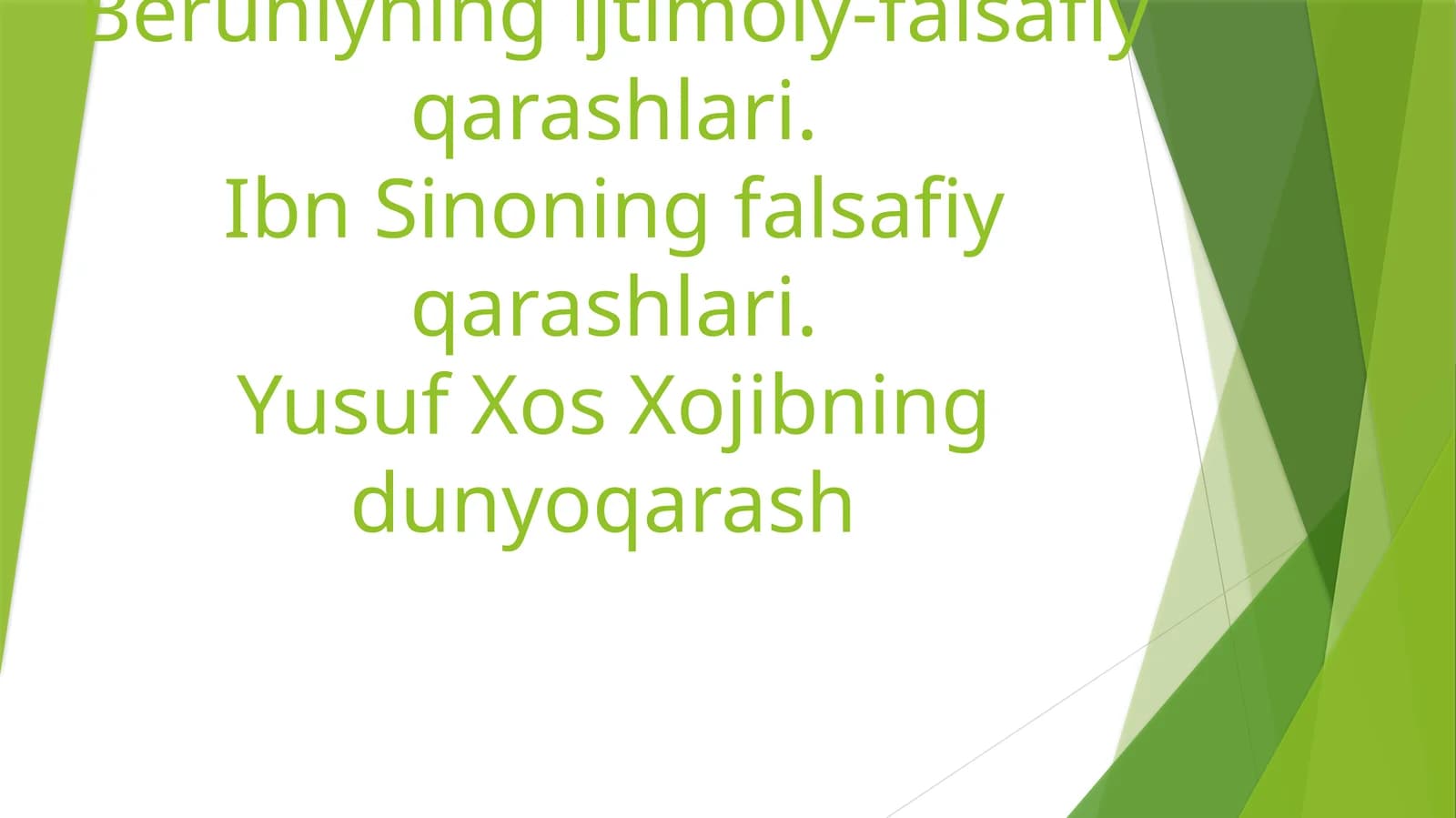 Beruniyning ijtimoiy-falsafiy qarashlari