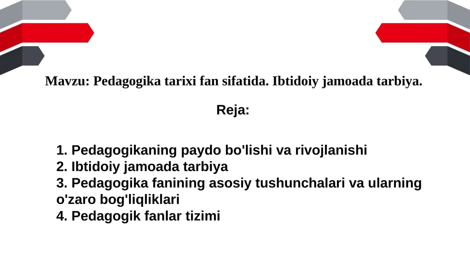 Pedagogika tarixi va fanlari