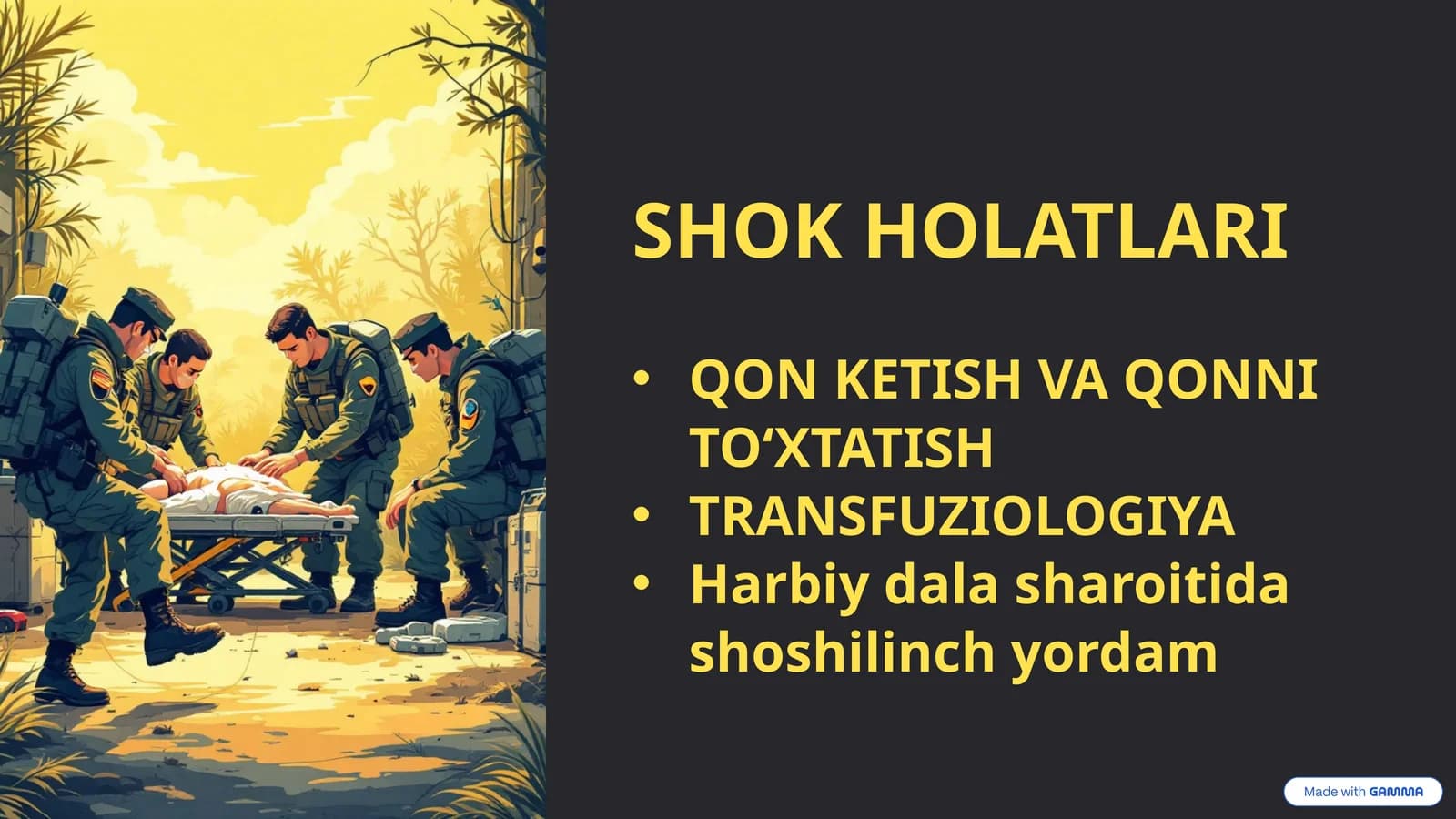 SHOK HOLATLARI
