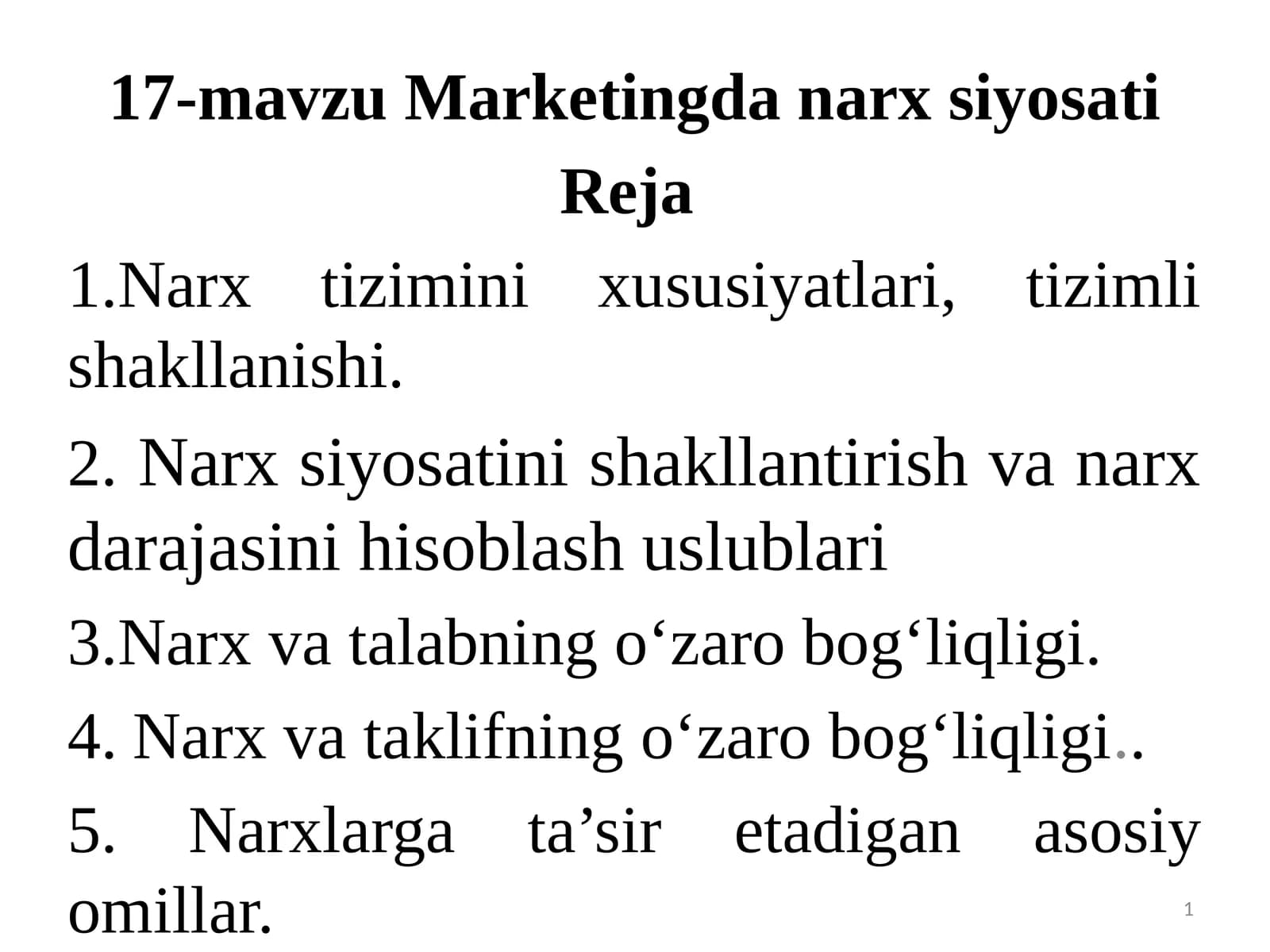 17-mavzu Marketingdan arx siyosati