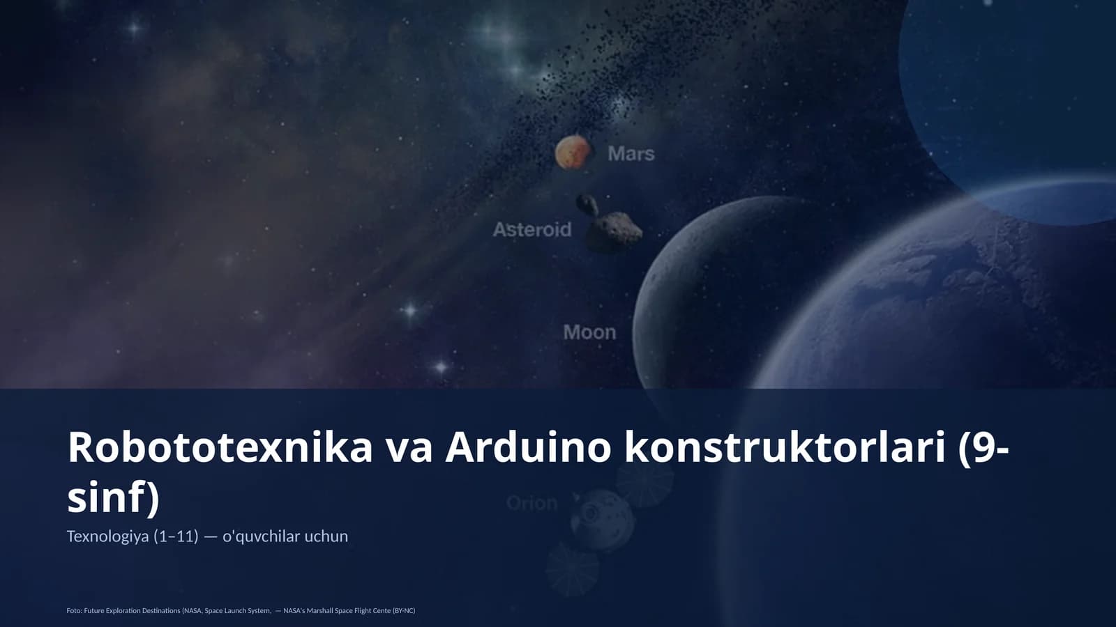 Robototexnika va Arduino konstruktorlari (9-sinf)