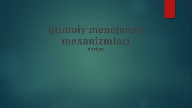 Bozor mexanizmlari