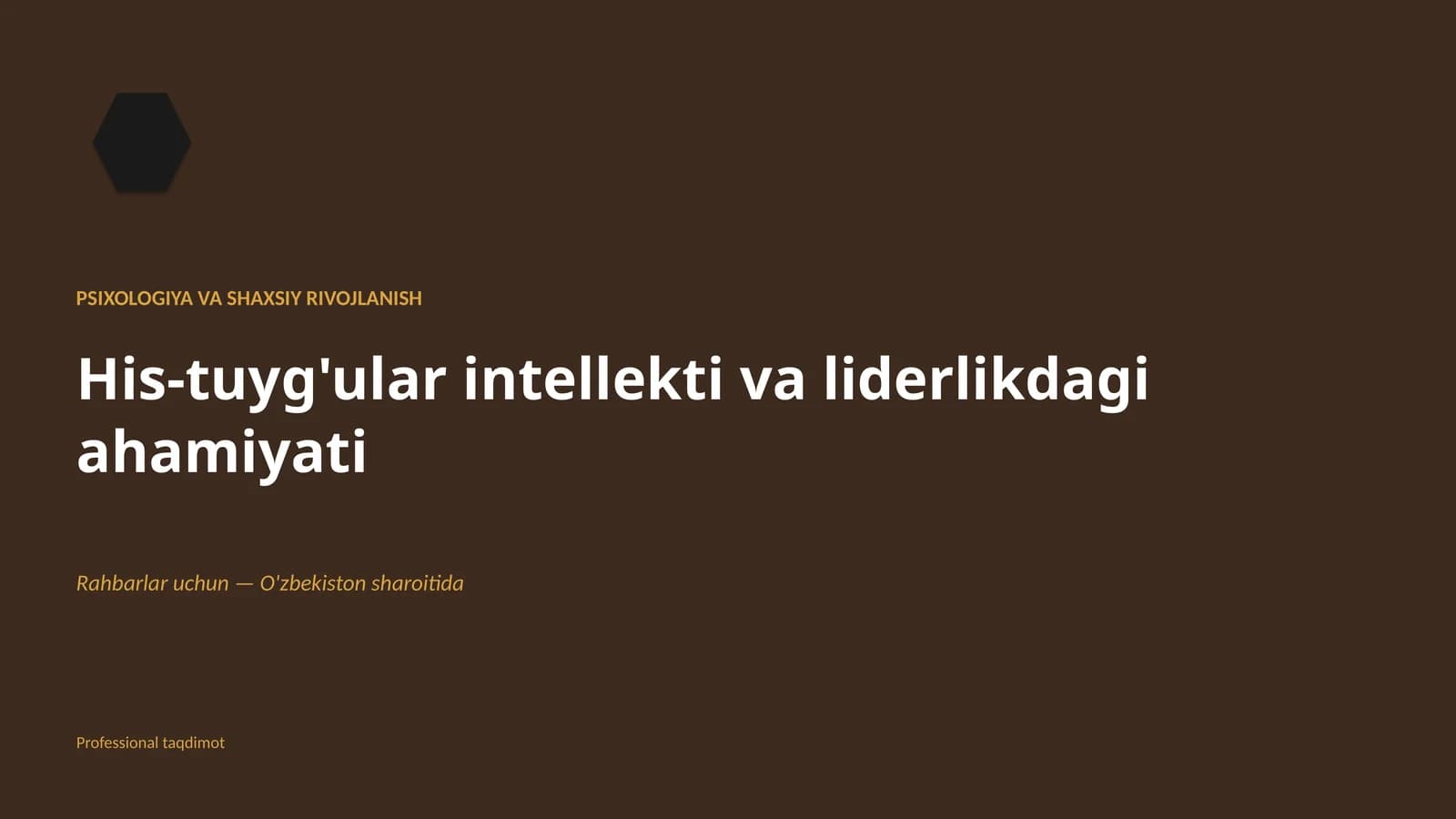 Psixologiya va shaxsiy rivojlanish
